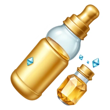 Biberón dorado con diamantes 🍼con ese biberón  de bebe  solo el biberón  más elegante eschado al costado sticker