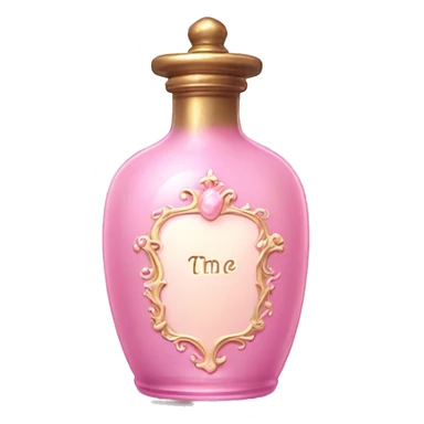 Pale pink rococo potion bottle  sticker