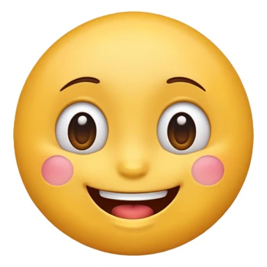 A talking emoji with a cute and expressive face sticker