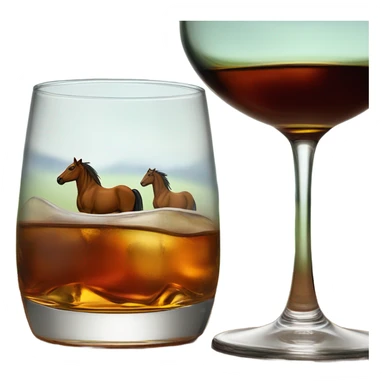 Bluegrass with horses and Burbon  sticker