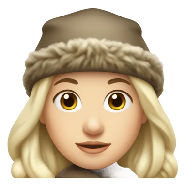 Winter Outfit, Slavic princess with a hat sticker