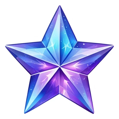 hd detailed glittering holographic star shaped crystal sticker