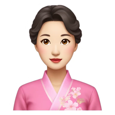 Go Yoon Jung wearing pink ao dai sticker