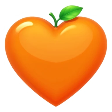 Corazón naranja Fluo  sticker