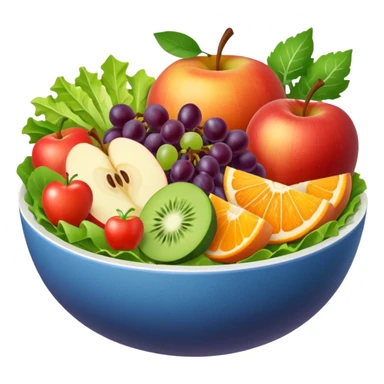 bowl of fruits and salads, including nutritious meals and snaks sticker
