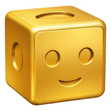 Plane gold block like in Minecraft smooth with out any face texture  sticker