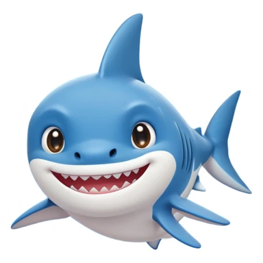 emojis.com cute-baby-shark,-simple,-friendly,-suitable-for-emoji-or-sticker sticker