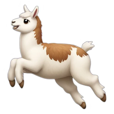 cute llama jumping sticker