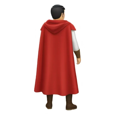 red hero cape back view sticker