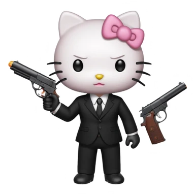 Mafia boss hello kitty who is a killer sticker