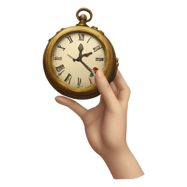 Hand clock in Alice in Wonderland style sticker