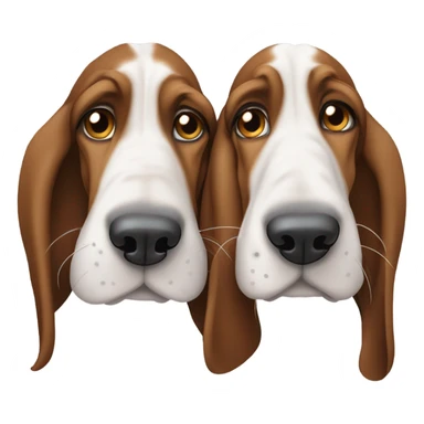 Basset hounds in love sticker