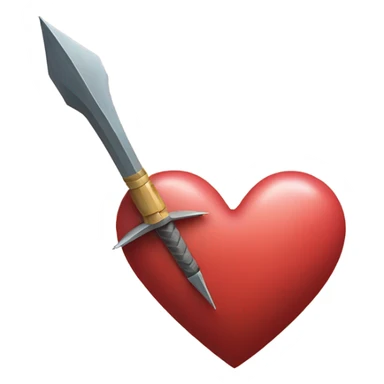 Gun shooting heart sticker