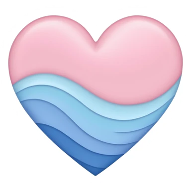 pastel heart with a gentle wave pattern sticker