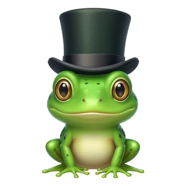 Frog in a top hat sticker