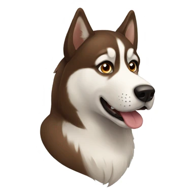 Brown husky  sticker