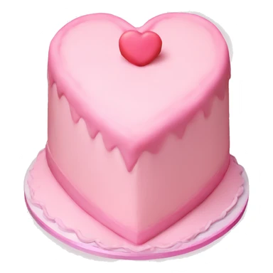 Light Pink heart shaped birthday cake sticker