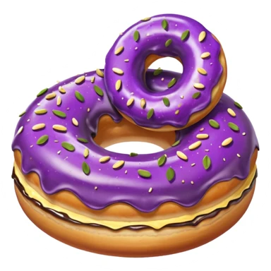 Donut with eggplant THROUGH it sticker
