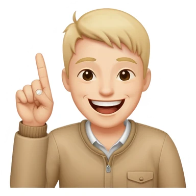 Laughing middle finger sticker