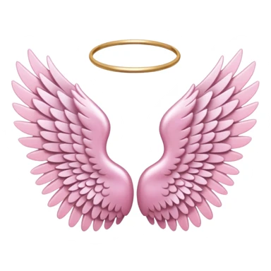 Tiny, mini, so smallest, soft pink, sparkly angel wings sticker