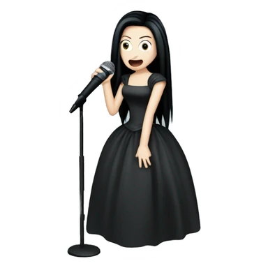 amy lee singing with microphone sticker