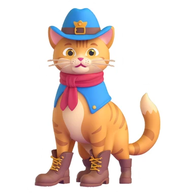 Puss in Boots with a hat and boots sticker