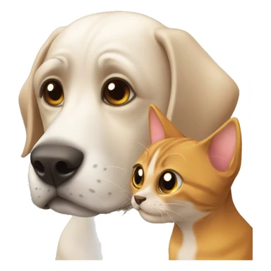 perro con un gato sticker