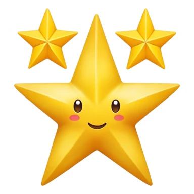 un amogi de una estrella con 6 picos amari sticker