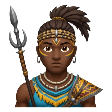 African warrior sticker