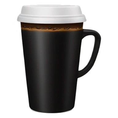 “Strong black coffee in a simple cup.” sticker