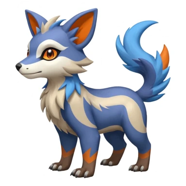 Shiny Brown with Beige, Orange, And Blue Linoone-Absol-Trico-Hybrid (Full body) sticker