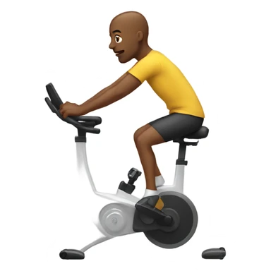 Someone being very stiff on a spin bike sticker