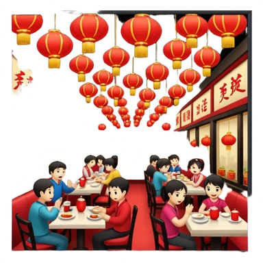 Chinese restaurant. sticker