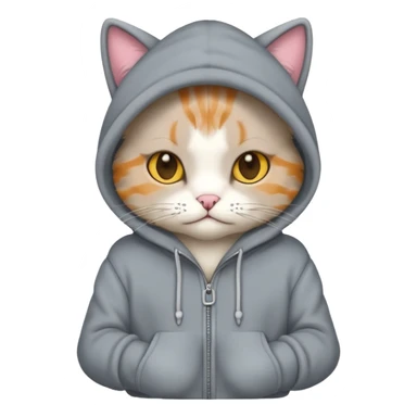 Cat wear a hoodie  sticker