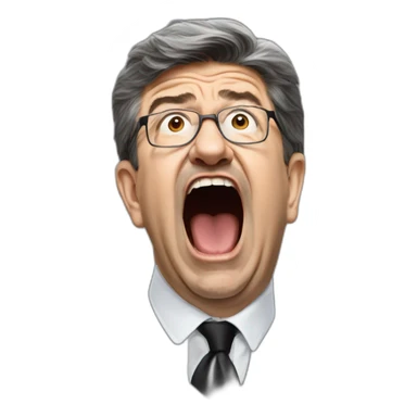 Jean Luc Mélenchon yelling sticker