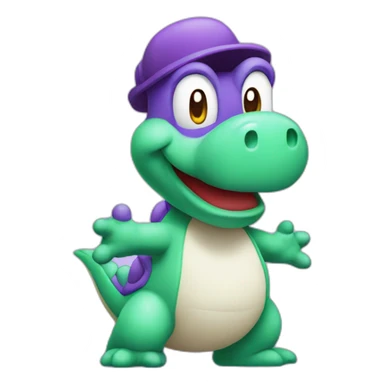 purple yoshi sticker