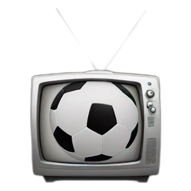 Tv with football  sticker
