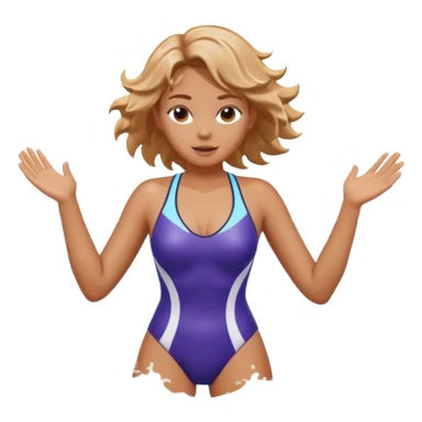 woman standing in ocean waves, water splashing around her, confident expression, dynamic sea motion, cinematic ocean vibe, 3D cartoon style, mobile game icon style, clean background, no text, no watermark
  sticker