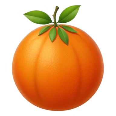 orange fruit emoji, no face, no text sticker