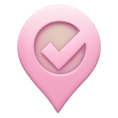 Light pink check mark sticker