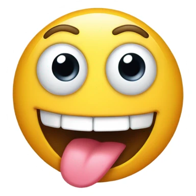 face with tongue sticking out crazy sticker