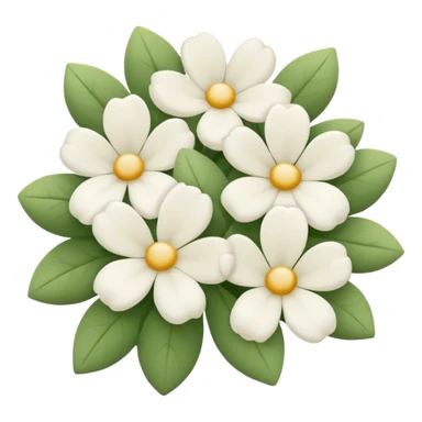 White flowers sticker