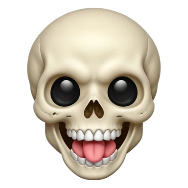 Uma caveira colocando a língua para fora sticker