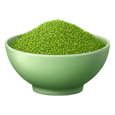 Bowl with green buckwheat sticker