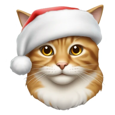 A cat with a Santa hat  sticker