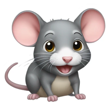 Un rat qui mange un chat sticker