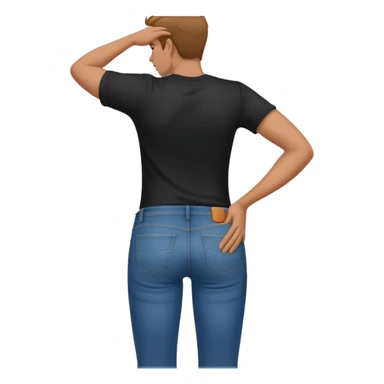 Grabbing butt and looking back sticker