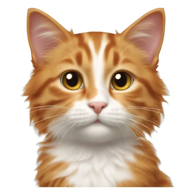 Ginger kitty with ginger and black white mainecoon cat sticker