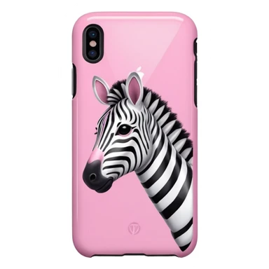 Cuore iphone zembrato rosa sticker