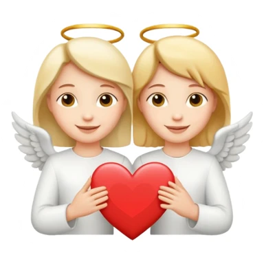 angels holding i love you sign sticker